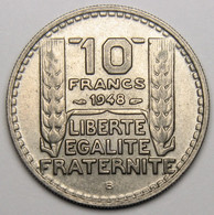 10 Francs Turin Petite Tête, 1948 B (Beaumont-le-Roger), Cupro-nickel - IV° République - 10 Francs