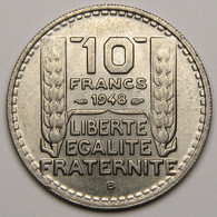 10 Francs Turin Petite Tête, 1948 B (Beaumont-le-Roger), Cupro-nickel - IV° République - 10 Francs