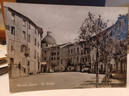 Cartolina Varese Ligure  Prov La Spezia  La Piazza Anni 60, Farmacia - La Spezia