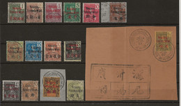 France Colonies Kouang Tchéou Wan Serie N°1 à 15 Oblitérés Dont Grand Fragment Lettre Du 2FR !! Superbe Qualité - Used Stamps