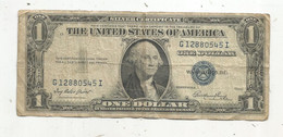 JC, Billet , Etats Unis , Silver Certificate , 1 , One Dollar , Series 1935 E,  O 8121, 2 Scans - Certificaten Van Zilver (1928-1957)