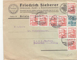 ÖSTERREICH 1934 - 9 Fach Frankierung Auf FIRMEN-Brief (ohne Inhalt), Gel.v. Brixlegg > Sand/Taufers - Brieven En Documenten