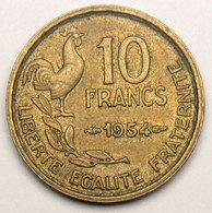 RARE 10 Francs Guiraud, 1954, Bronze-aluminium - IV° République - 10 Francs