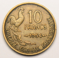 RARE 10 Francs Guiraud, 1954, Bronze-aluminium - IV° République - 10 Francs