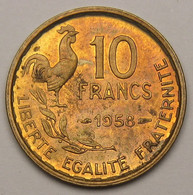 10 Francs Guiraud, 1958, Bronze-aluminium - IV° République - 10 Francs
