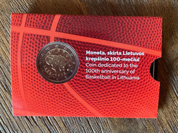 LITUANIE 2022 2 € EURO "100 Ans Basket-ball" BU Coincard - Lithuania