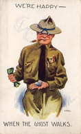 ILLUSTRATEUR  WALL  We're Happy When The Ghost Walks ...........  MILITARIA US ARMY UNIFORME FAÇON SCOUT - Umoristiche