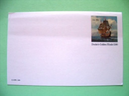 USA 1980 - Stationery Stamped Postal Card - Unused - 19c - Ship - Drake Golden Hinde - 1961-80