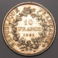 10 Francs Hercule, 1965, Argent - V° République - 10 Francs