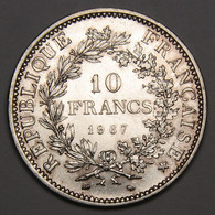 RARE ! 10 Francs Hercule, Accent Sur Le E De REPUBLIQUE,1967, Argent - V° République - 10 Francs