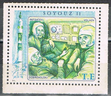 Sello Viñeta Label FRANCE T.E. Timbres D'evenements, Nave Espacial SOYOUZ 11, Astronautas ** - 1999-2009 Vignette Illustrate