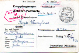 KRIEGSGEFANGENENPOST  STALAG VC 51  POUR JASLO - Gefängnislager