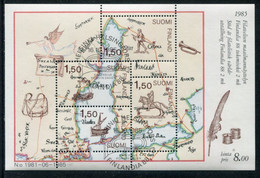 FINLAND 1985 FINLANDIA '88: Postal Delivery In The 17th Century Block Used.  Michel Block 1 - Usati