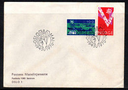 CA190- COVERAUCTION!!! - NORWAY 1970 - OSLO 8-5-70- NORWAY LIBERATION FROM THE GERMANS, 25TH ANNIVERSARY - Lettres & Documents