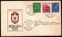 CA193- COVERAUCTION!!! - NORWAY 1970 - BERGEN 23-6-70- CITY OF BERGEN, 900TH ANNIVERSARY - Brieven En Documenten