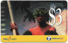 Fiji - Telecom Fiji - 1st Remote Issues, Warrior, Cn.99011, Remote Mem. 3$, Used - Fiji