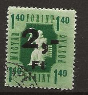 Hungary 1953 Parcel Stamp  2.- Overprint On 1.49 Mi Ordinar Stamp 955  -  Mi 2 Parcel Stamp, Cancelled - Paketmarken