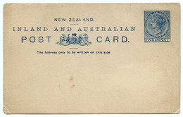 NEW ZEALAND : QV : PRE-PRINTED STATIONERY : ONE PENNY - Brieven En Documenten