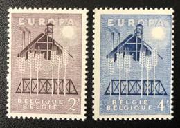 BELGIUM,  **MINT Unused Stamps,  Set Of 2 Vls. « EUROPA CEPT», 1957 - 1957