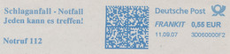 Freistempel Kleiner Ausschnitt 1834 Schlaganfall Notfall Notruf 112 - Machine Stamps (ATM)