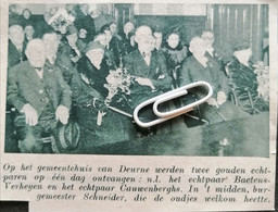 DEURNE..1938.. TWEE GOUDEN PAREN BAETENS - VERHEYEN EN HET ECHTPAAR CAUWENBERGHE - Unclassified