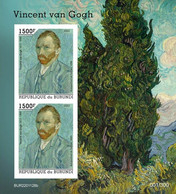 Burundi 2022, Art, Van Gogh II, 2val In BF IMPERFORATED - Nuevos