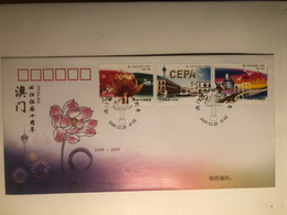 China FDC 2009 10th Anniversary Of Macao's Return  To The Motherland - 2000-2009