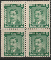 Delcampe - Cuba 1937 Sc C28 Yt PA28 Air Post Block MNH** - Luftpost