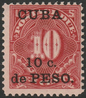 Cuba 1899 Sc J4 Yt Taxe 4 Postage Due MNH** - Segnatasse