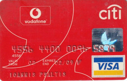 GREECE - Vodafone, CitiBank Visa(reverse Axalto), 01/05, Used - Carte Di Credito (scadenza Min. 10 Anni)