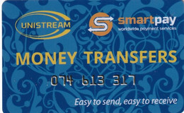GREECE - Unistream Money Transfers, Member Card, Used - Carte Di Credito (scadenza Min. 10 Anni)