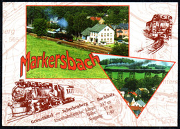 E7605 - Markersbach Eisenbahn Dampflok Bahnhof - Markersbach