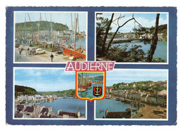 CPMGF Jean 20331-Audierne Multivues Port Et Ville+armoirie  Timbre Coq Decaris 0.30 Vert Rouge Et Bistre Cachet  1962 - Audierne