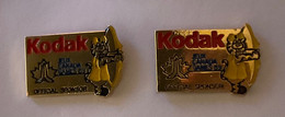 PIN’S - KODAC, JEUX CANADA GAME 1989 - OFFICIAL SPONSOR - 2 PIN’S - - Photographie