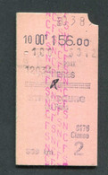 Ticket Billet De Train 1981 "Asnières / Strasbourg Via Paris - 2 Cl" SNCF - Chemin De Fer - Europe