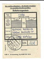 Einlieferungsbeleg Mit Stempel 1020 Berlin 2 - Etiquettes 'Recommandé' & 'Valeur Déclarée'