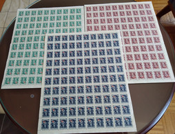 Yugoslavia Republic 1948 Mi#539-541 Mint Never Hinged, Full Sheets Of 100, Rare In This Form, Cv1000 Eur+, Full Good Gum - Unused Stamps