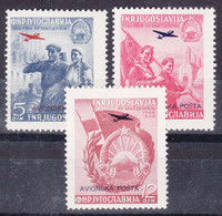 Yugoslavia Republic 1949 Airmail Mi#575-577 Mint Never Hinged - Unused Stamps