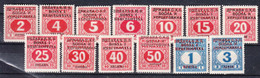 Yugoslavia, Kingdom SHS, Issues For Bosnia 1918 Porto Mi#1-13 Mint Hinged - Unused Stamps