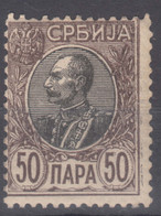 Serbia Kingdom 1905 Mi#91 Y - Horizontally Laid Paper, Mint Never Hinged - Serbia