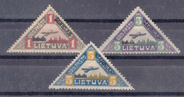 Lithuania Litauen 1922 Mi#118-120 I, Mint Hinged - Lituanie