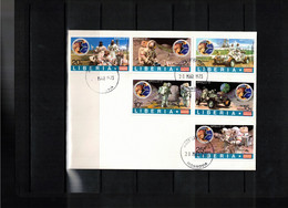 Liberia 1973 Space / Raumfahrt Apollo XVII Set FDC - Afrika