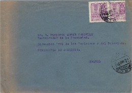 1944 , CORUÑA , SOBRE CIRCULADO ENTRE MUROS Y MADRID , LLEGADA - Cartas & Documentos