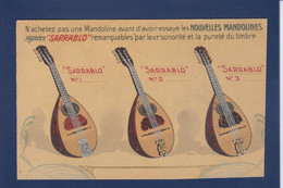 CPA Publicité Publicitaire Réclame Circulé Mandoline Sarrablo - Advertising