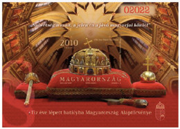 HUNGARY - 2022.  S/S Imperforated - The Fundamental Law Of Hungary Entered Into Force 10 Years Ago / Saint Crown MNH!!! - Ongebruikt