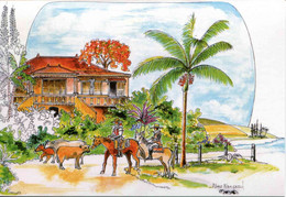 ENTIER POSTAL De 2013 De NOUVELLE-CALEDONIE Sur CP Avec Timbre "FACTEUR A CHEVAL" Et Illust."LE PETIT COIN DE BROUSSE" - Postwaardestukken