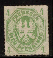 PRUSSIA 1861 4 Pf Pale Green SG 27 MNG #ZZGP65 - Postfris