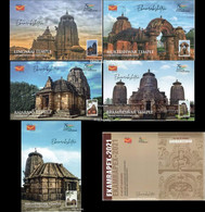 India 2021 *** Ekamrapex – 2021 Set Of 5 Picture Postcard Pack MNH Architecture Monument History (**) Inde Indien - Covers & Documents
