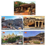 India 2021 *** Ekamrapex – 2021 Set Of 5 Picture Postcard Pack MNH Architecture Monument History (**) Inde Indien - Covers & Documents