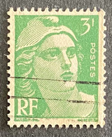FRA0716.UA2 - Marianne De Gandon - 3 F Green Used Stamp  - 1945-47 - France YT 716A - 1945-54 Marianne Of Gandon